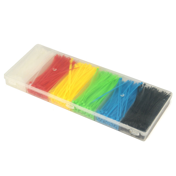 Suleve ZT01 900pcs 100x2mm Self Locking Nylon Cable Wire Zip Ties 6 Colors