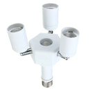 3 in 1 Rotatable E27 Base LED Light Lamp Bulb Adapter Holder Socket Splitter