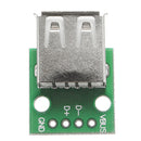 20pcs USB 2.0 Female Head Socket To DIP 2.54mm Pin 4P Adapter Board