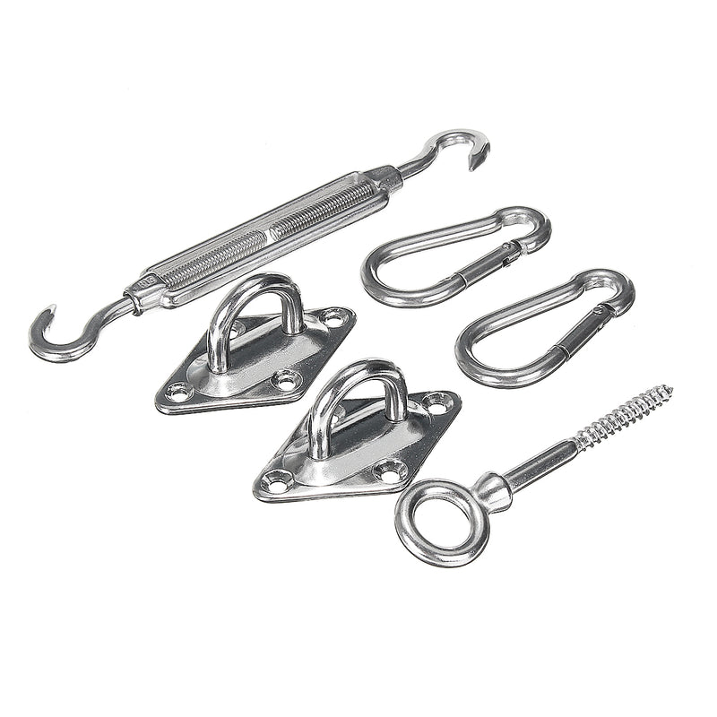 6Pcs Stainless Steel Sun Shade Sail Accessories Fixing Fittings Kit Patio Garden Canopy Tools Replacement Accessories