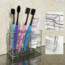 Honana BX Stainless Steel Toothbrush Holder Toothpaste Razor Stand Bathroom Organizer Mug Storage