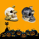 Halloween Skeleton Snake Skull Head Figurine Statue for Halloween Party Decorations