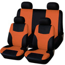 8Pcs Polyester Fabric Car Full Seat Cover Cushion Protector Set Front Rear 4 Heads Universal