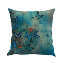 Romantic Beautiful Pillow Cover Butterflies Cotton Linen Cushion Cover Pillow Case