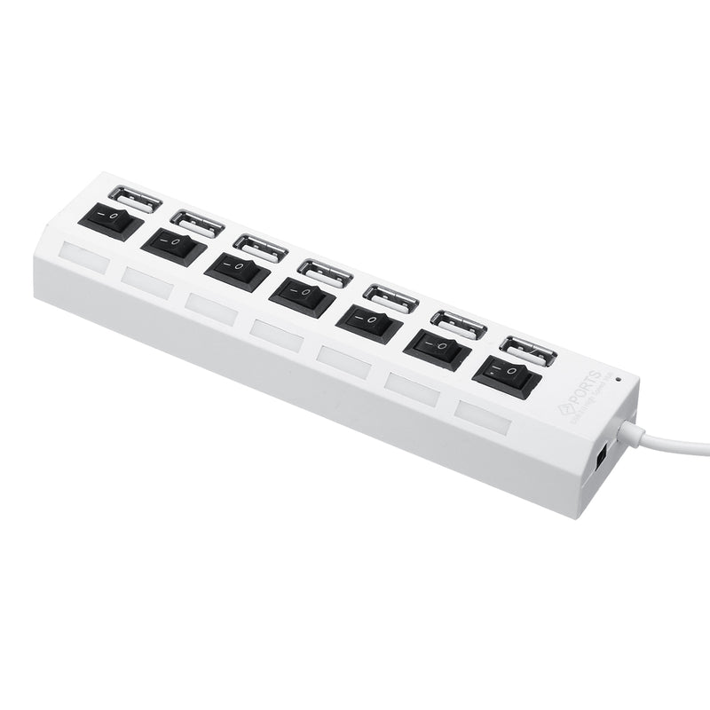 7 Port USB 2.0 HUB Splitter Switch Battery Box For LEGO LED Light Installing