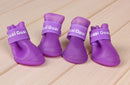 4Pcs/1Set Portable Pet Dog Waterproof Boots Rain Shoes Non-Slip