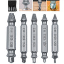 Drillpro 5pcs HSS Damaged Screw Extractor Drill Bits Guide Set Broken Easy out Bolt Screw Remover Tool