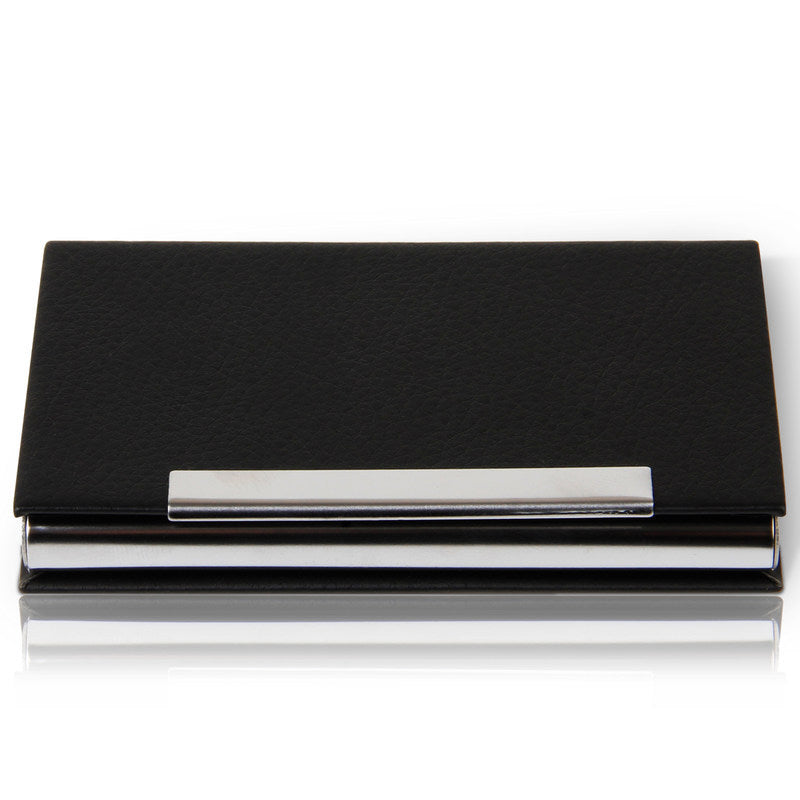 XIAOMI Ecosystem Deli 7628 Portable Magnetic Buckle Business Card Holder PU Leather Name Card Case Business ID Credit Card Case Cover Storage Organizer