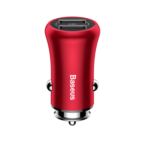 Baseus 4.8A Dual USB Ports Fast Car Charger For iPhone X 8Plus Oneplus5 Xiaomi 6 Mi A1 Tablet