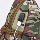 ZANLURE 3611 USB Tactical Bag Oxford Waterproof Chest Bag Shoulder Bag Crossbody Bag Fashion Leisure Hand Bag