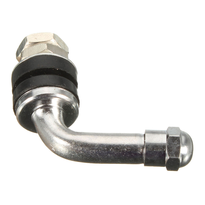 4Pcs Tire Valve Stem 90 Degree Angle Bolt In 512 Chrome Metal High Pressure