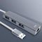DM CHB012 3 ports USB3.0 Hub 5Gbps 100M Network Port RJ45 Adapter USB Hub for Mobile Phones Tablets