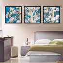 Miico Hand Painted Three Combination Decorative Paintings Oak flower Wall Art For Home Decoration