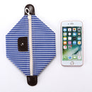 IPRee Striped Dumpling Women Cosmetic Bag Folding Travel Waterproof Makeup Wash Bag Storage Pouch