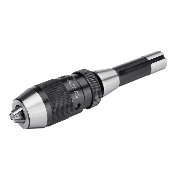 1/32-1/2 Inch Keyless Self Tighten Drill Chuck and R8 JT33 Shank Adapter For CNC Tool