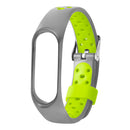 Bakeey Dual Color Metal Buckle Replacement Silicone Watch Band for Xiaomi Band 4&3 Smart Watch