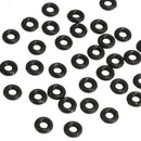 Suleve M2SW1 50pcs Black Rubber O Rings Anti Slip Aluminum Darts Washers