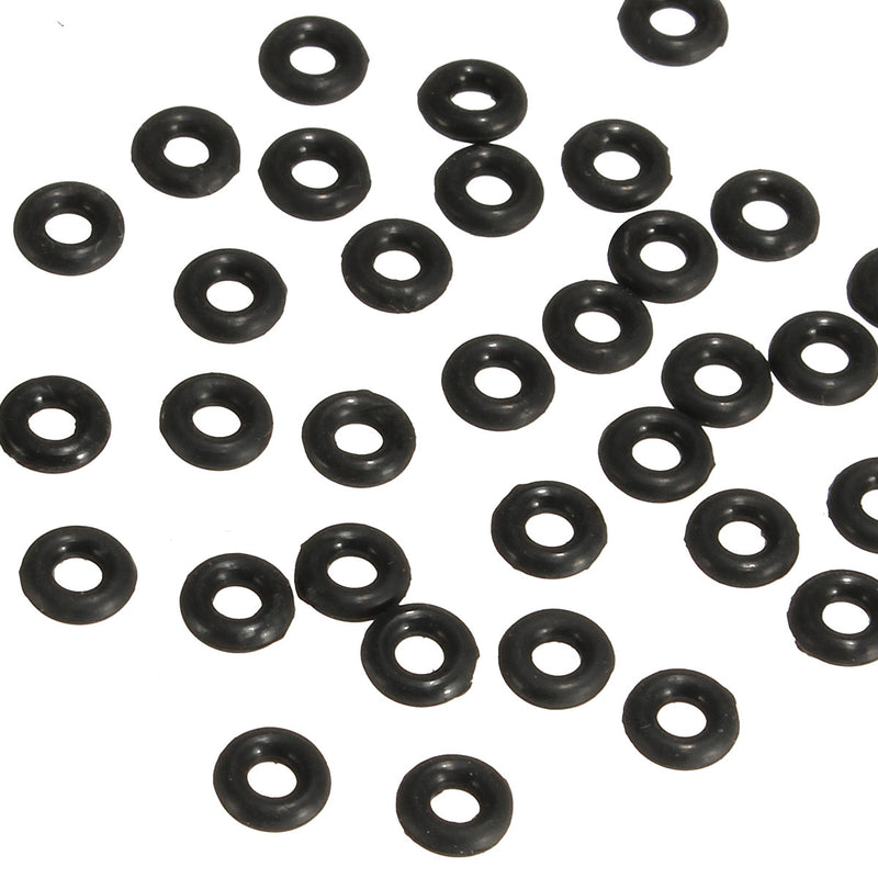 Suleve M2SW1 50pcs Black Rubber O Rings Anti Slip Aluminum Darts Washers