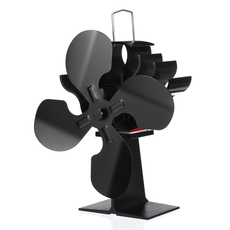 4 Blades Fireplace Fan Thermal Heat Power Wood Burner Fan Stove Fan