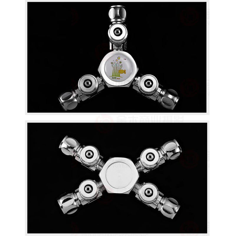 2/3/4/5/6 Way Aquarium Brass CO2 Splitter Tri- Regulator Connectors CO2 Splitter Diffuser Valve Plant Tank CO2 System Regulators