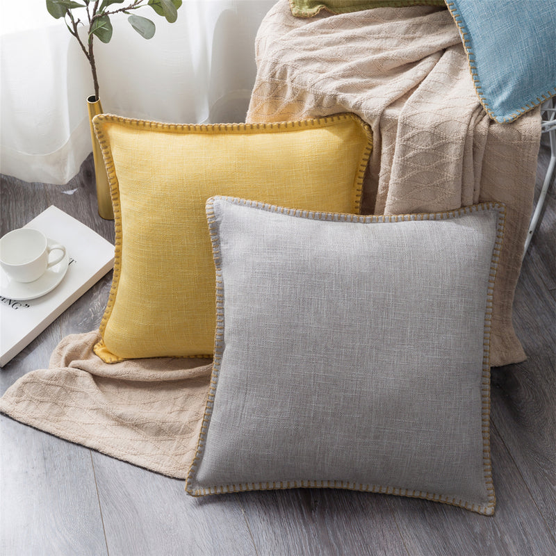 Linen Throw Pillow Case Cushion Cover Seat Sofa Waist Case Home Bedroom Decoration