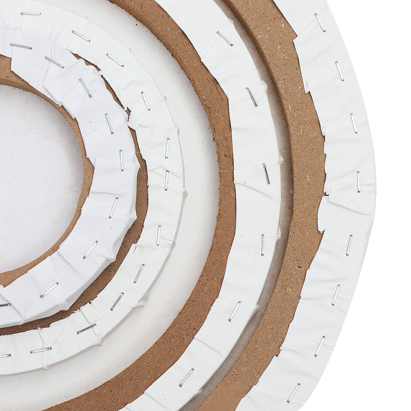 6/8/12/16'' Blank White Round Artist Canvas Wooden Drawing Board Acrylic Oil Paintings