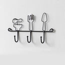 Wall Mounting Hook Shelf Iron Keys Hanging Storage Rack Home Door Desktop Organizer