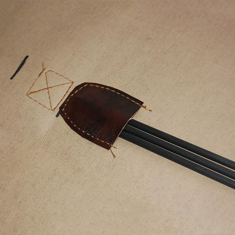 Traditional Soft Lightweight Brown Leather Bow Case 3 Pack Arrow Quiver For Recurve Bow