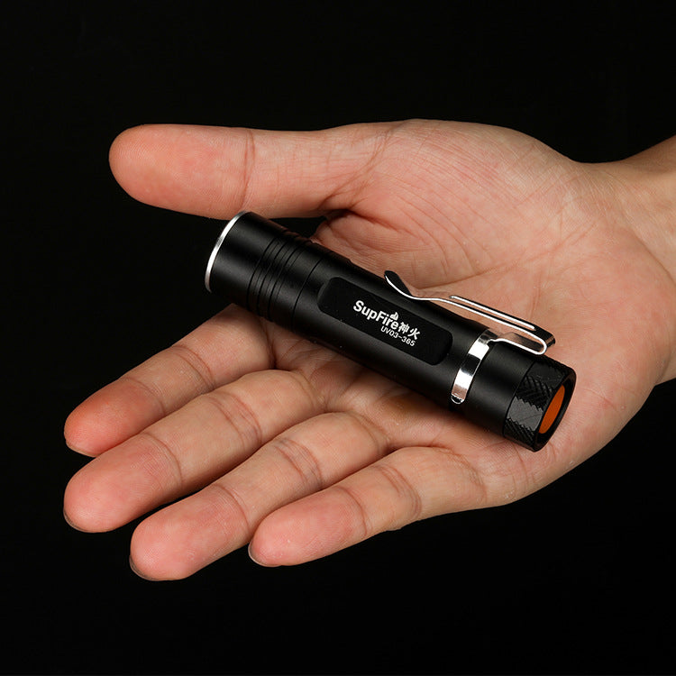 SupFire UV03 365NM Warm White Light Tactical Flashlight Fluorescence Detection Flashlight Multifunctional AA Flashlight