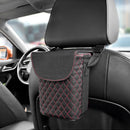 PU Leather Car Bin Trash Garbage Can Storage Box Container Organizer Multi-function Bucket