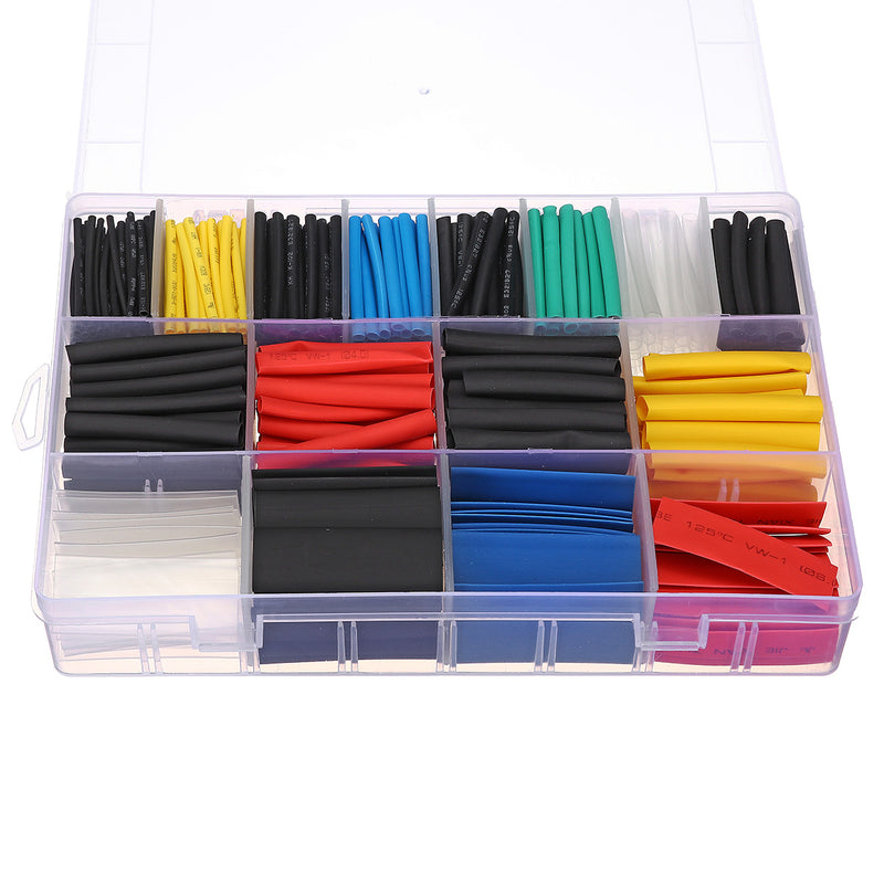 580Pcs Heat Shrink Tubing Insulation Tube 2:1 Shrinkable Wire Cable Sleeve Kit