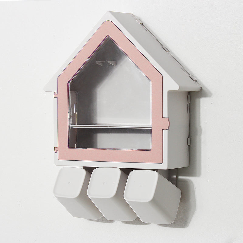 Toothbrush Holder Wall Mount Bathroom Suction Cup Set Toothpaste Kitchen Storage Rack