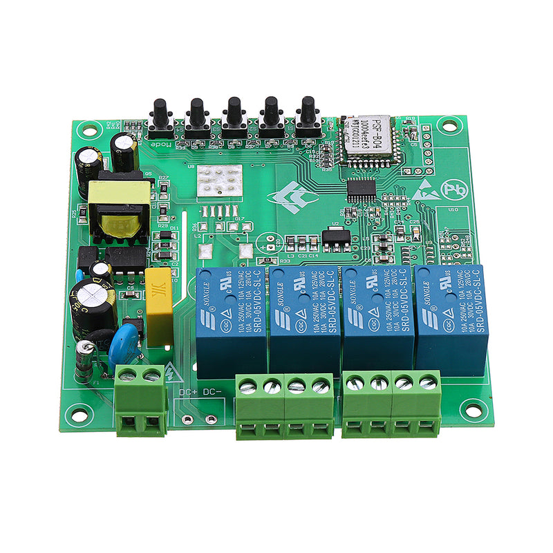 AC 220V 10A Control Smart Switch Point Remote Relay 4 Channel WiFi Module Without Shell