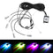 4 In 1 LED Interior EL Strip Lights RGB Optical Fiber Decoration Under Glowing Rock Light App bluetooth Control For Motorcycle Automobile Car