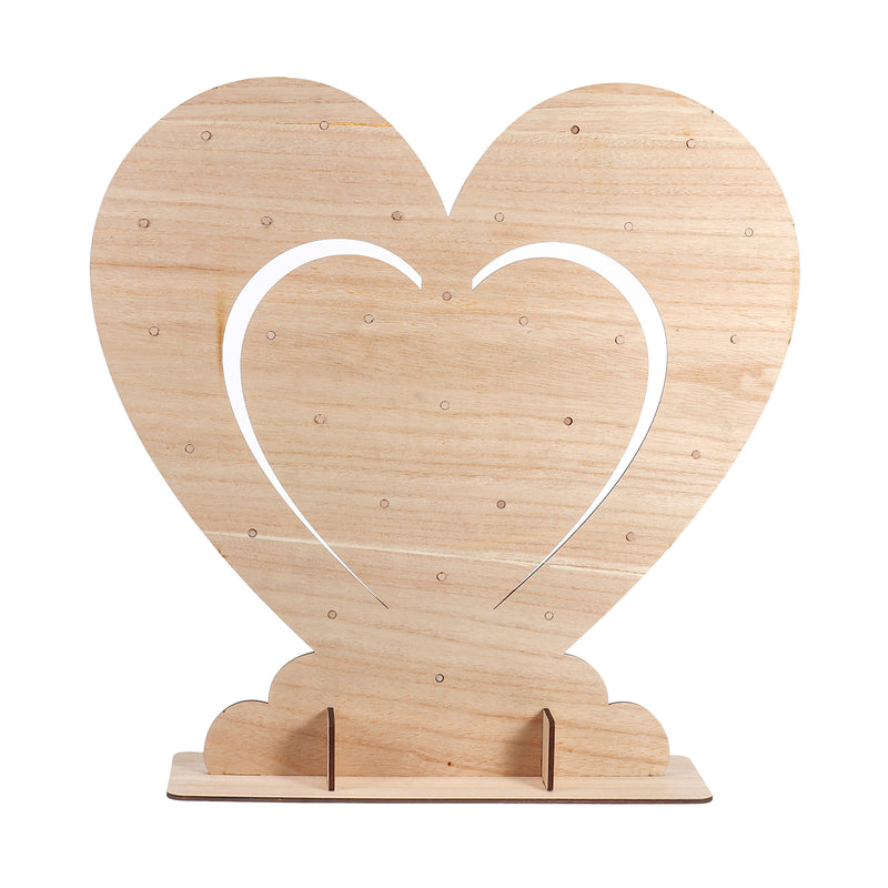 60x60x2cm MDF Heart Shape Candy Donut Wall Stand Holds Wedding Table Decorations