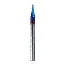 Drillpro 4pcs 2 Flutes HRC65 Milling Cutter 0.5-0.9mm Nano Blue Coating Carbide End Mill