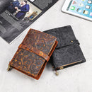 Indra Handmade Medium Embossed Stitched Leather Diary Notebook Journal