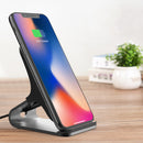 Bakeey 10W Qi Wireless Fast Charger Holder Aluminum Alloy Desktop Phone Holder Stand for Samsung Xiaomi Huawei