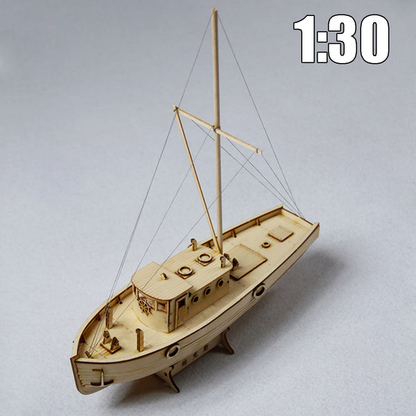 1:30 Boats Model Ships Nax Fishing Boat Model DIY Wood Model Home Office Decorations