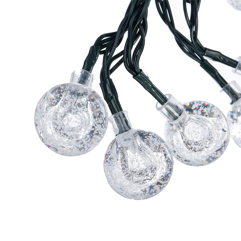 Solar Powered 12M 100 LED Crystal Ball String Fairy Light for Garden Christmas Outdoor Decor