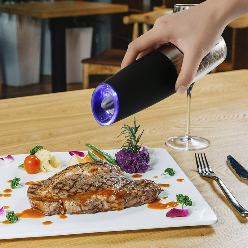 KCASA KC-GEM5 Gravity Electric Salt Pepper Grinder Effective Multifunction Mill Herb Grinder