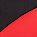 Universal Car Seat Covers Protector Full Set Steel Ring Wheel Cover Belt Pad Red Black
