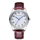 VA VA VOOM VA-203 Men Business Style Quartz Watch Casual Leather Strap Simple Dial Watch