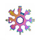 18 In 1 Snowflake Shape Multi Tool KeyChain Screwdriver EDC Tool