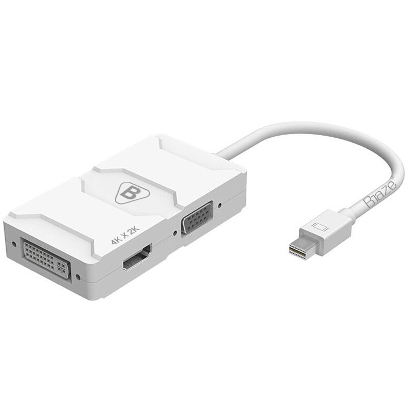 Biaze ZH8-4K 3-In-1 Mini DP DisplayPort to VGA DVI Converter Video Adapter Cable for Macbook