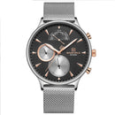 NAVIFORCE 3010 Ultra Thin Casual Style Men Wrist Watch Stainless Steel Band Quartz Watch