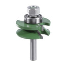Drillpro 3pcs 8mm Shank Ogee Rail and Stile Router Bit Set Tungsten Carbide Woodworking Cutter Rotary Tool