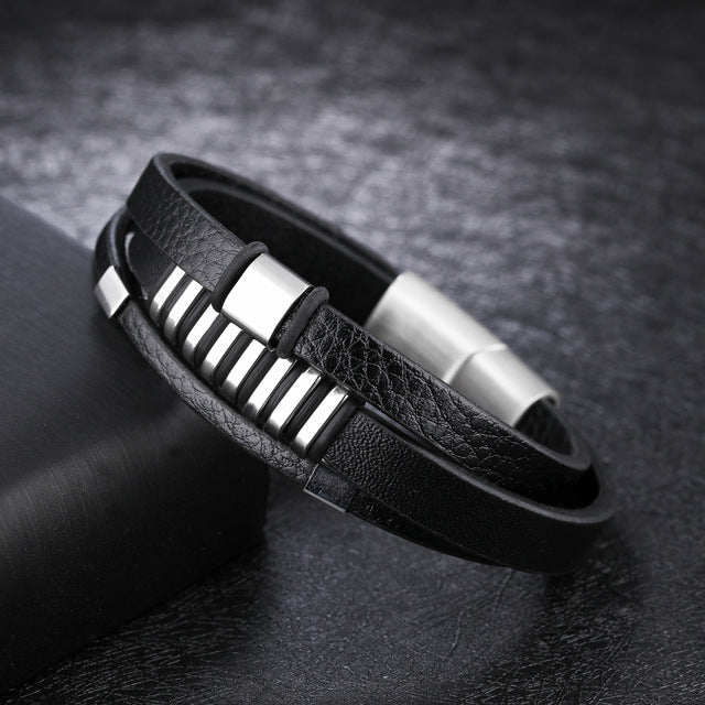Punk Personality Bracelet Men's Retro Leather Bracelet