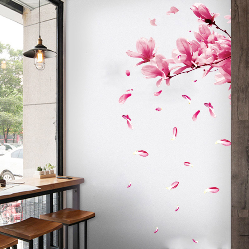 Miico FX64039 Peach Flower Home Decorative Sticker Wall Sticker DIY Sticker