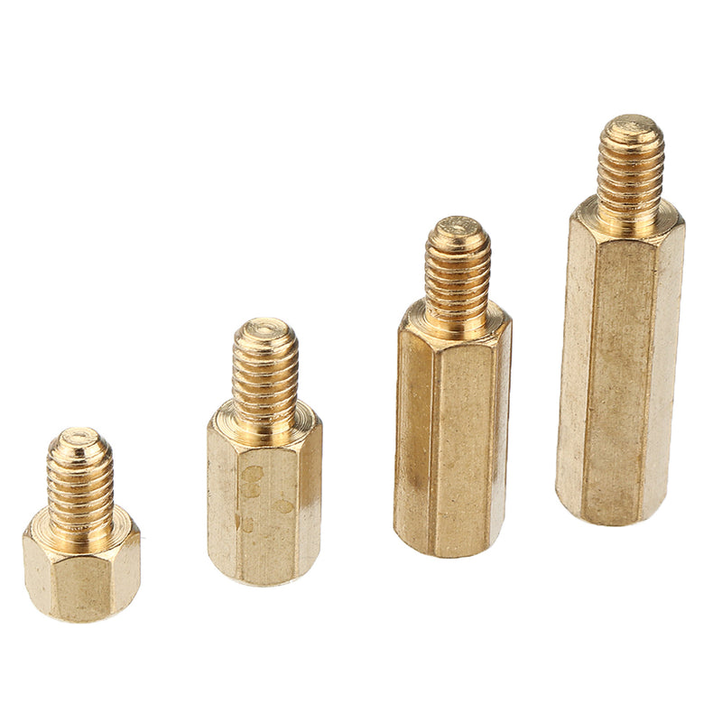 Suleve M4BH2 180Pcs M4 Male-Female Brass Hex Column Standoff Support Spacer Pillar for PCB Board